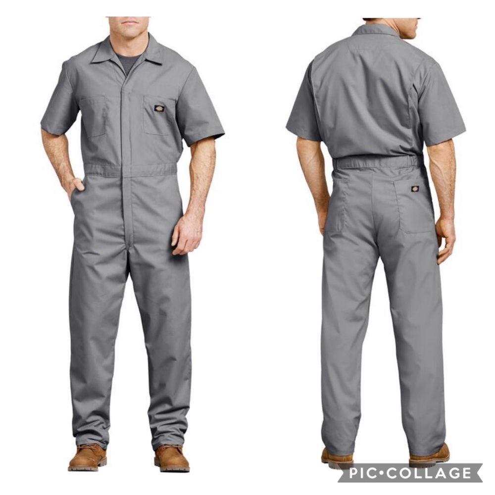 Dickies Gray Short Sleeve Coveralls XL Short